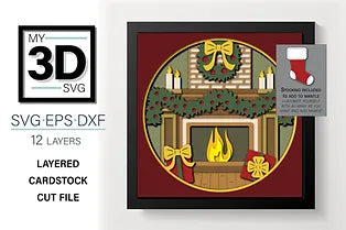 Mantle with Stockings (Customizable) SVG