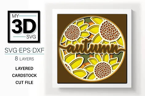 Autumn Sunflower SVG