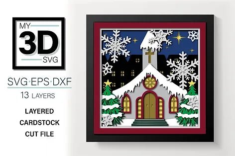 Christmas Church SVG
