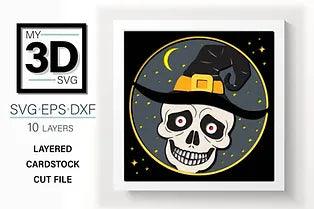 Creepy Skull SVG