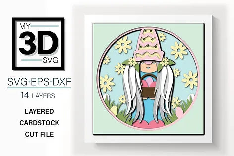Easter Gnome 3 SVG
