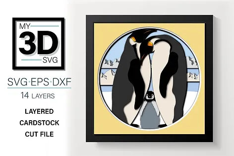 Emperor Penguins SVG