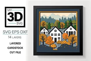 Fall Village SVG