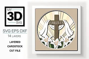 Forgiven with Lilies SVG