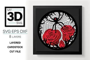 Spider with Roses SVG