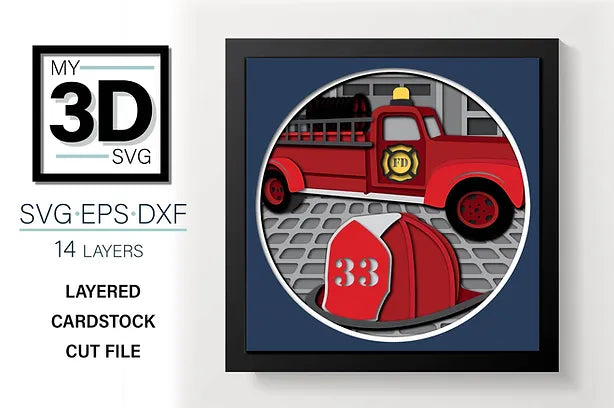 Vintage Fire Truck SVG